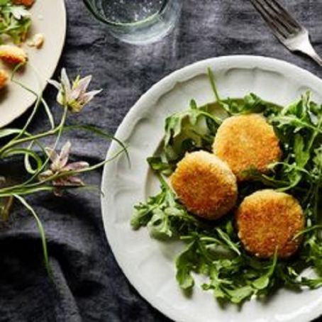 Cheesy Fritters & Simple Salad